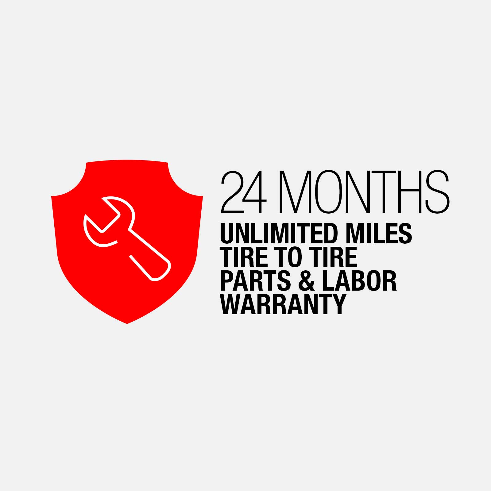 SYM New 24 Months Warranty - Unlimited Miles with Tire to Tire Parts and Labor Warranty Assurance.